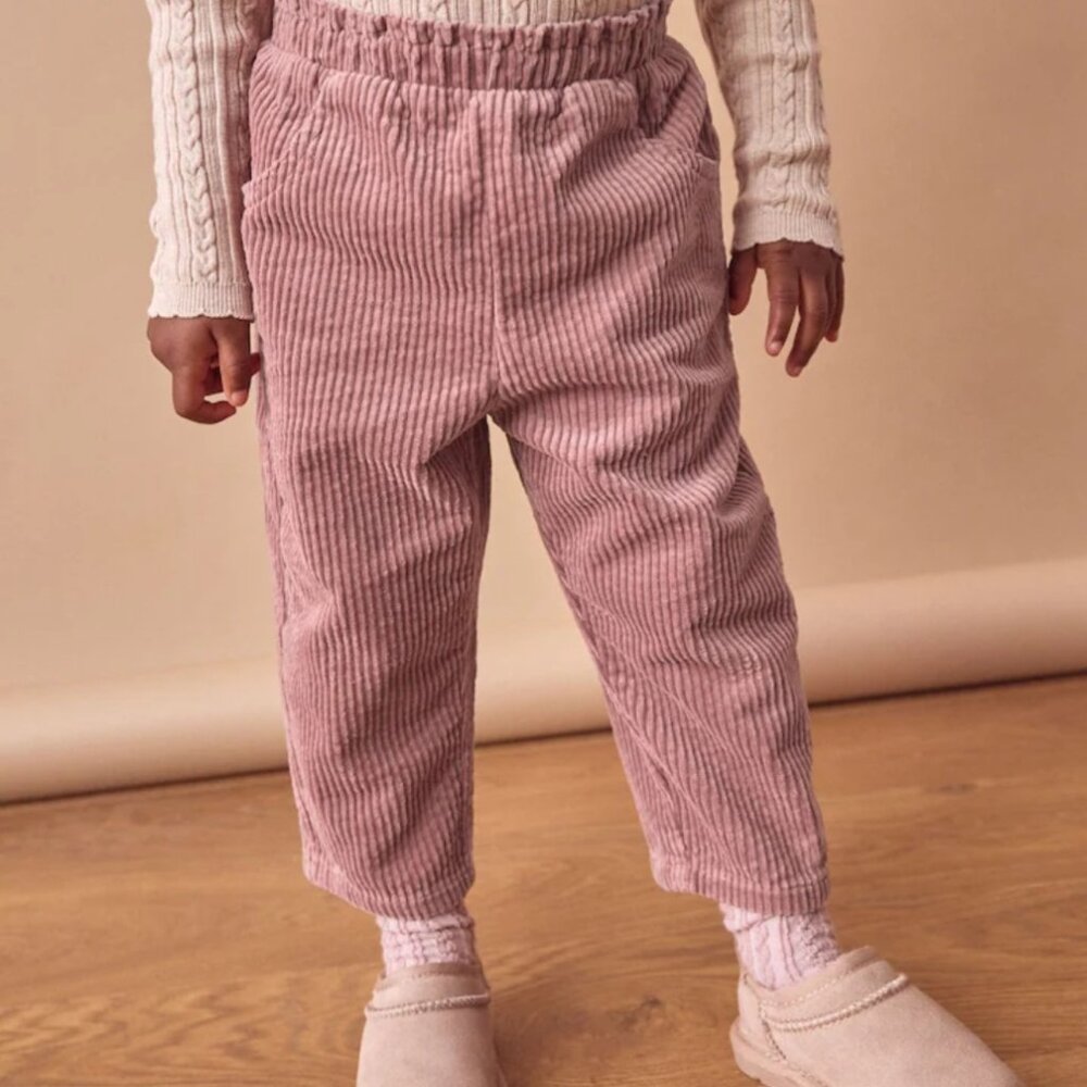 Next Pink Cord Trousers Size 5 - 6 Years Kids' Easy Pull-On Corduroy Pants
